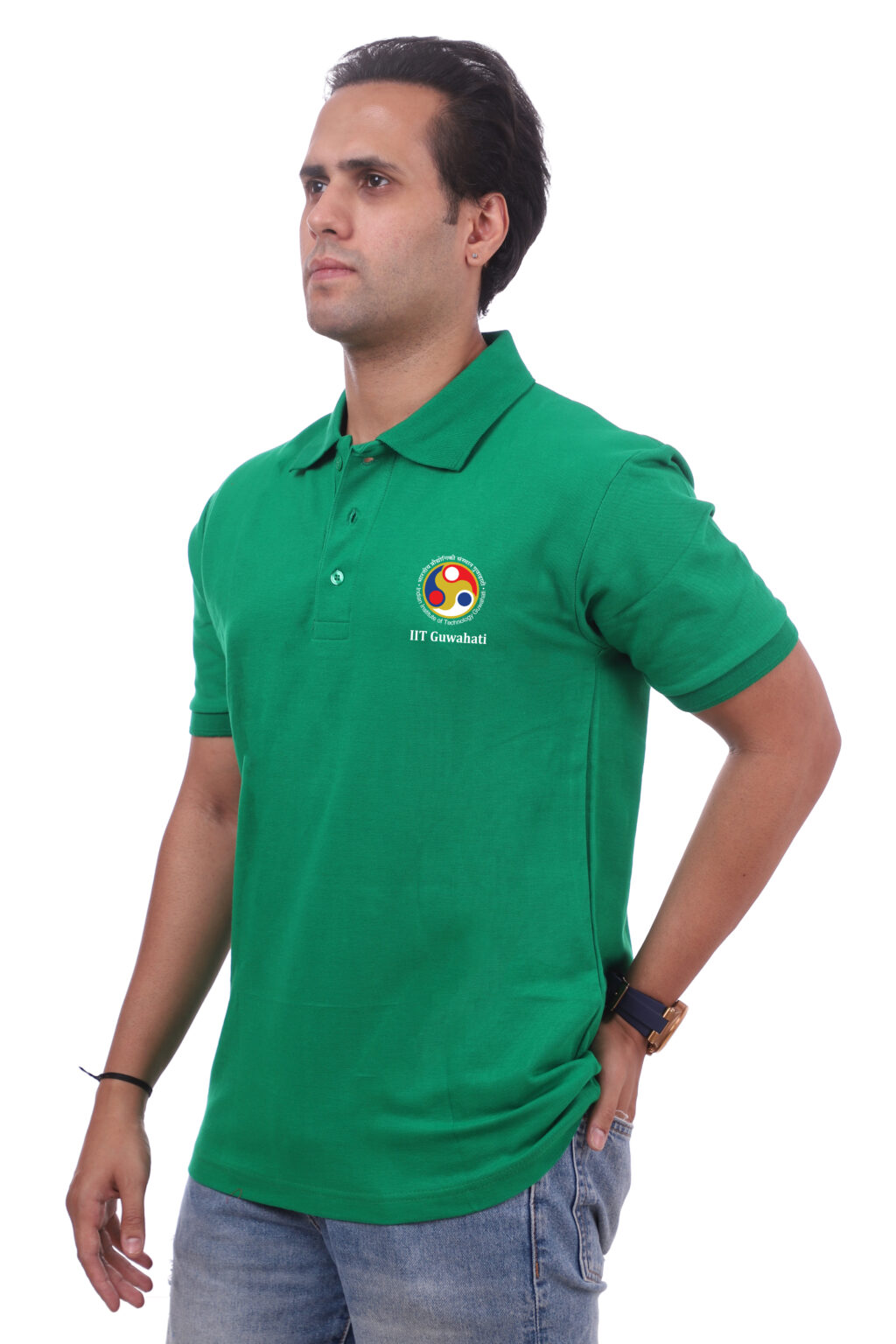 Plain Collar T-shirt with IIT Guwahati Logo - AlwaysIITian